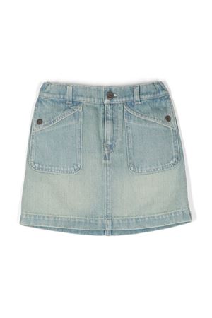 Light blue washed denim skirt GUCCI KIDS | 772132XDCTU4452